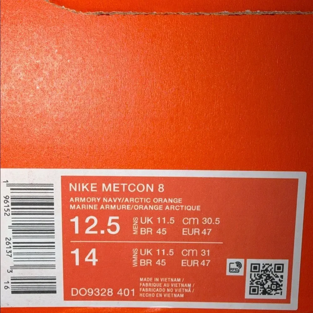 Nike Metcon 8 Armory Navy Blue DO9328-401 Men’s Size 12.5